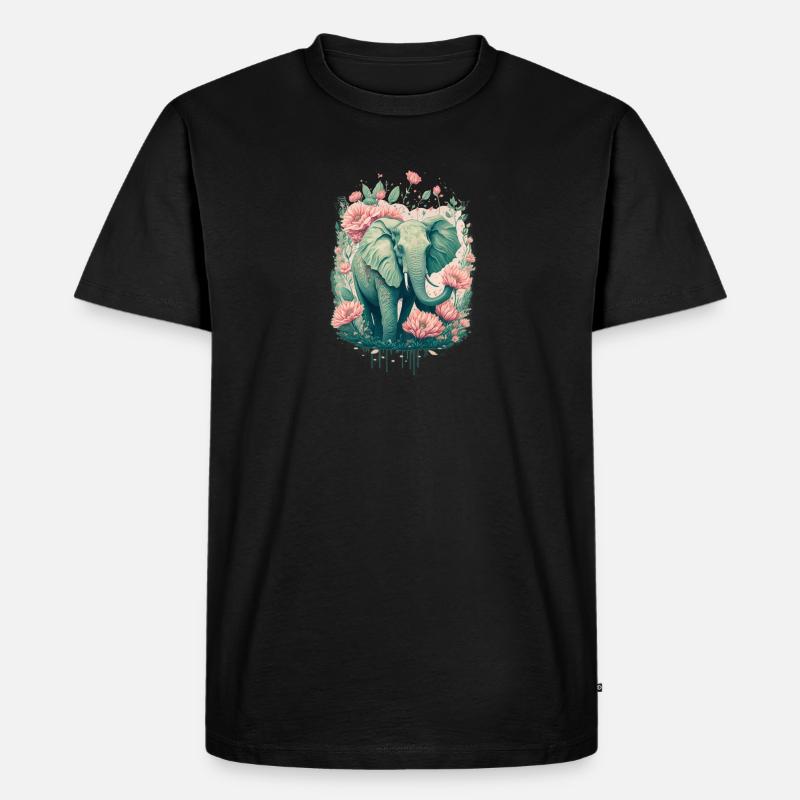 CB Elephant - Männer Premium Bio T-Shirt - Schwarz