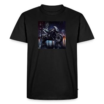 Motorcycle Digital Art - Men's Premium Organic T-Shirt - black - Front - Nico (187cm)