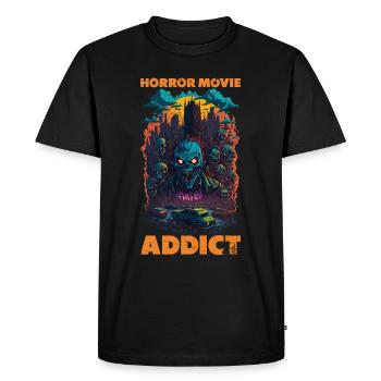 Zombie Illustration Horror Movie Fan Design - Men's Premium Organic T-Shirt - black - Front - Nico (187cm)