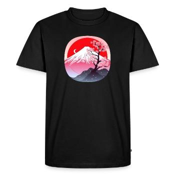 Japon Fuji - T-shirt Premium bio Homme - noir - Devant - Nico (187cm)