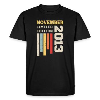 Novembre 2013 Cadeau Anniversaire - Novembre 2013 - T-shirt Premium bio Homme - noir - Devant - Nico (187cm)