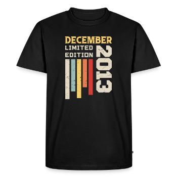 Décembre 2013 - Cadeau anniversaire Décembre 2013 - T-shirt Premium bio Homme - noir - Devant - Nico (187cm)