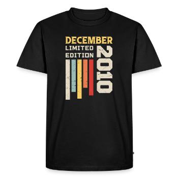 Décembre 2010 - Cadeau anniversaire Décembre 2010 - T-shirt Premium bio Homme - noir - Devant - Nico (187cm)