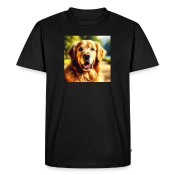 Golden retriever - T-shirt Premium bio Homme - noir - Devant - Nico (187cm)