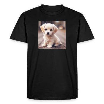 Chien 01 - T-shirt Premium bio Homme - noir - Devant - Nico (187cm)