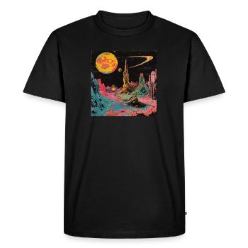 Planet - Men's Premium Organic T-Shirt - black - Front - Nico (187cm)