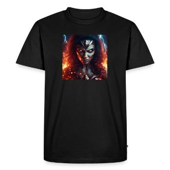 La Colère - T-shirt Premium bio Homme - noir - Devant - Nico (187cm)