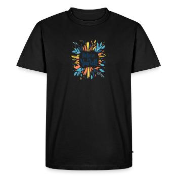 Motivation shirt - T-shirt Premium bio Homme - noir - Devant - Nico (187cm)