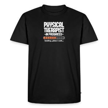 physiothérapeute - T-shirt Premium bio Homme - noir - Devant - Nico (187cm)
