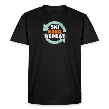 Ski Beer Apres Ski - Men's Premium Organic T-Shirt - black - Front - Nico (187cm)