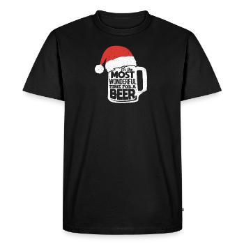 Christmas beer - Men's Premium Organic T-Shirt - black - Front - Nico (187cm)