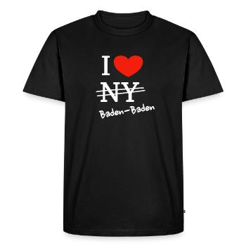 J'adore Baden-Baden - J'adore Baden-Baden - T-shirt Premium bio Homme - noir - Devant - Nico (187cm)