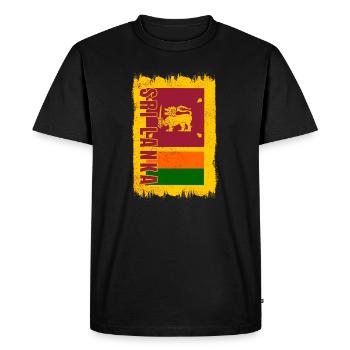 Sri Lanka Flag - Men's Premium Organic T-Shirt - black - Front - Nico (187cm)