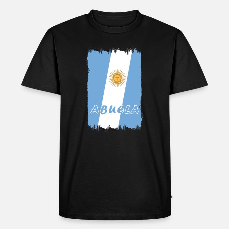Argentinien Großmutter Design - Männer Premium Bio T-Shirt - Schwarz