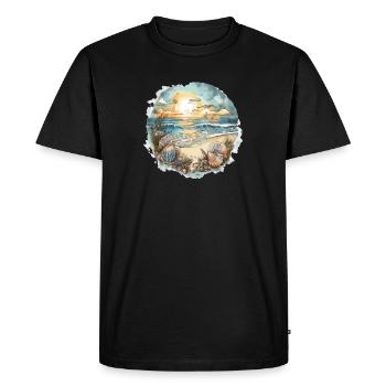 Beach Dream - Men's Premium Organic T-Shirt - black - Front - Nico (187cm)
