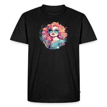 girly 8 - T-shirt Premium bio Homme - noir - Devant - Nico (187cm)