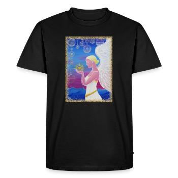 Angel of the Sacred Wintertime - Sonja Ariel - Men's Premium Organic T-Shirt - black - Front - Nico (187cm)