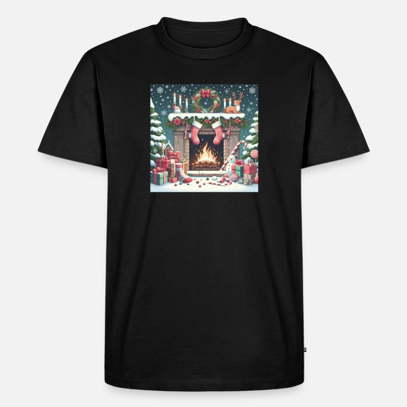 Weihnachts Design 4 - Männer Premium Bio T-Shirt - Schwarz