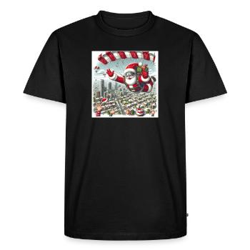 Christmas Design 13 - Men's Premium Organic T-Shirt - black - Front - Nico (187cm)