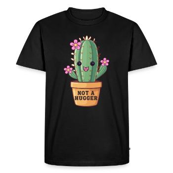 Pas un câlin - T-shirt Premium bio Homme - noir - Devant - Nico (187cm)