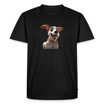 Joyeuse Animation Dog - T-shirt Premium bio Homme - noir - Devant - Nico (187cm)