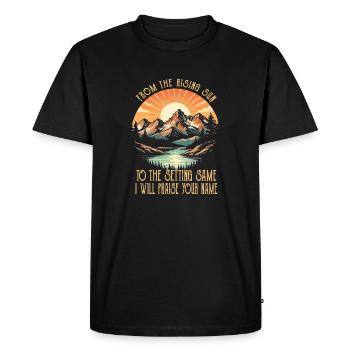 From The Risings Sun To The Setting Same Classic M - Men's Premium Organic T-Shirt - black - Front - Nico (187cm)