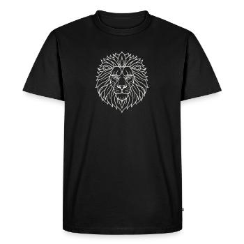 Psychedelic Lion Mandala - T-shirt Premium bio Homme - noir - Devant - Nico (187cm)