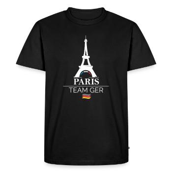 paris team allemagne Sports Athlete Games Icône Logo - T-shirt Premium bio Homme - noir - Devant - Nico (187cm)