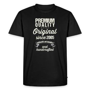 Né en 2005 - T-shirt Premium bio Homme - noir - Devant - Nico (187cm)