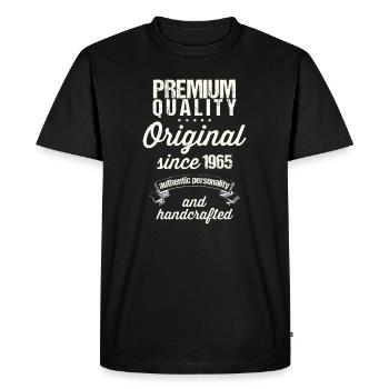 Né en 1965 - T-shirt Premium bio Homme - noir - Devant - Nico (187cm)