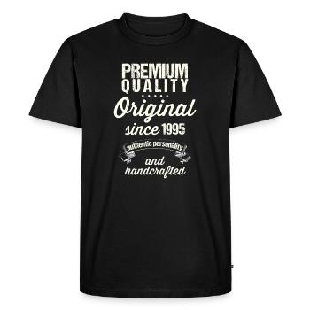 Né en 1995 - T-shirt Premium bio Homme - noir - Devant - Nico (187cm)