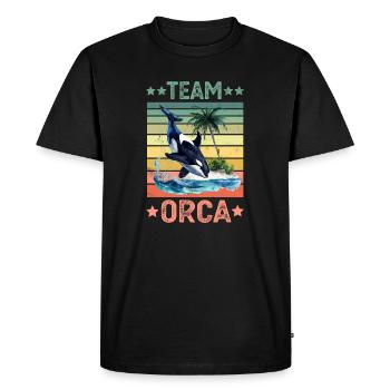 Orque Épaulard - T-shirt Premium bio Homme - noir - Devant - Nico (187cm)