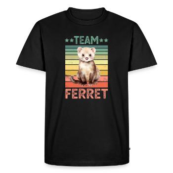 Ferret - Men's Premium Organic T-Shirt - black - Front - Nico (187cm)