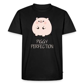 Petit cochon mignon - T-shirt Premium bio Homme - noir - Devant - Nico (187cm)