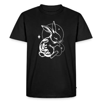 Sleeping Easter Bunny with Tribal and Eggs - Men's Premium Organic T-Shirt - black - Front - Nico (187cm)