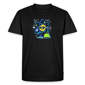 Sneaky Atom Vibes - Physics and Chemistry Design - Men's Premium Organic T-Shirt - black - Front - Nico (187cm)