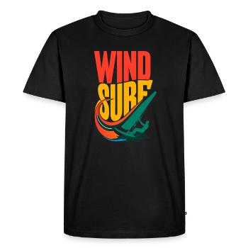 Design vibrant de planche à voile pop art - T-shirt Premium bio Homme - noir - Devant - Nico (187cm)