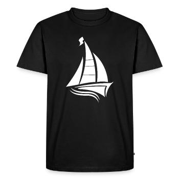 voilier voilier sailor silhouette minimaliste - T-shirt Premium bio Homme - noir - Devant - Nico (187cm)