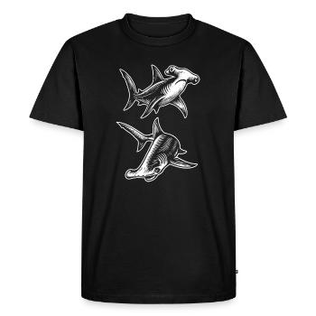 Cadeau requin marteau - T-shirt Premium bio Homme - noir - Devant - Nico (187cm)