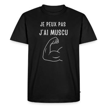 Motivating Bodybuilding Design for Fitness - Men's Premium Organic T-Shirt - black - Front - Nico (187cm)