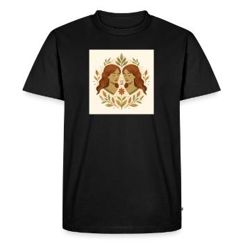 Symétrie zodiacale du Gémeaux - T-shirt Premium bio Homme - noir - Devant - Nico (187cm)