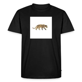 VisionWear Panther Plaid – Luxury Pattern Design - Men's Premium Organic T-Shirt - black - Front - Nico (187cm)