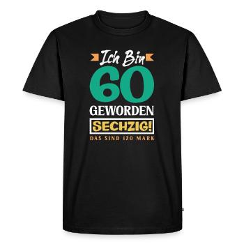 Drôle 60e anniversaire anniversaire Chemise cadeau - T-shirt Premium bio Homme - noir - Devant - Nico (187cm)