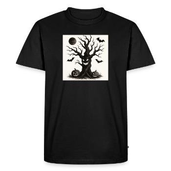 Arbre effrayant d’Halloween 31 octobre - T-shirt Premium bio Homme - noir - Devant - Nico (187cm)