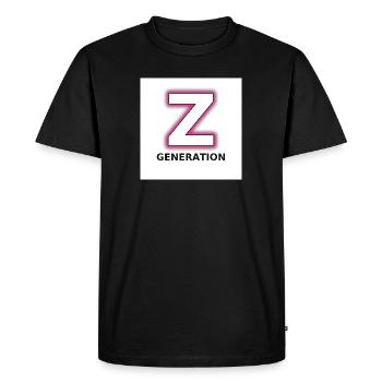 Z Generation Neon Z - Men's Premium Organic T-Shirt - black - Front - Nico (187cm)