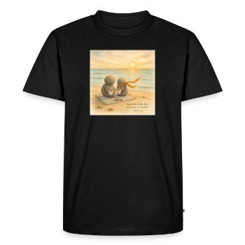 Sea Breeze Coffee Companions - Men's Premium Organic T-Shirt - black - Front - Nico (187cm)