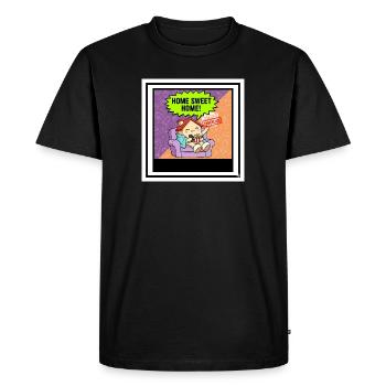 Home Sweet Home Cartoon Cancelled - Men's Premium Organic T-Shirt - black - Front - Nico (187cm)