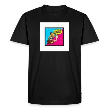 Je deviens Classique Pop Retro - T-shirt Premium bio Homme - noir - Devant - Nico (187cm)
