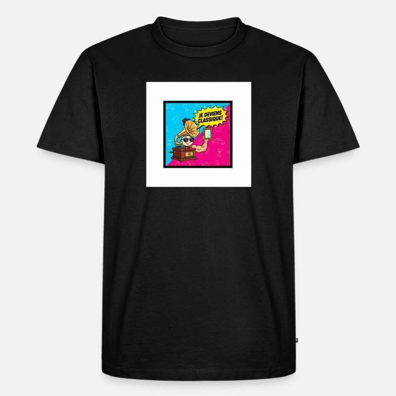 Ich werde zum klassischen Pop-Retro - Männer Premium Bio T-Shirt - Schwarz