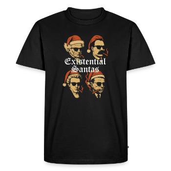 Existential Santas in Sunglasses - Men's Premium Organic T-Shirt - black - Front - Nico (187cm)